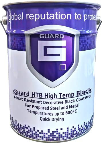 Guard Stove Log Burner Fireplace Fire Pit BBQ Paint Heat Resistant Up To 600C (Black, 2.5 Litre)