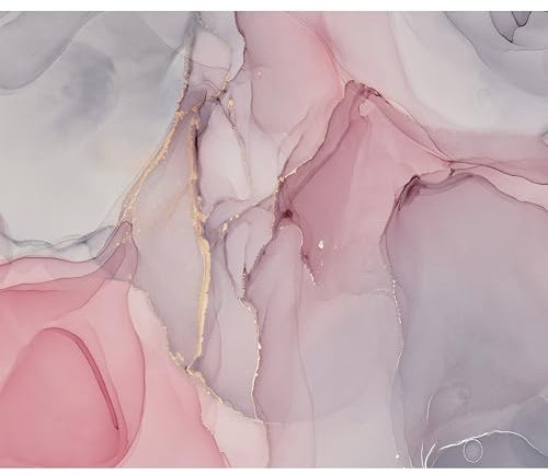 murando - Vlies Fototapete Steinwand 400x280cm Vlies Tapeten Wandtapete XXL Wanddeko Mustertapete Design Wand Dekoration Vliestapete Wohnzimmer Schlafzimmer Büro Flur Marmoroptik Rosa a-B-10085-a-a