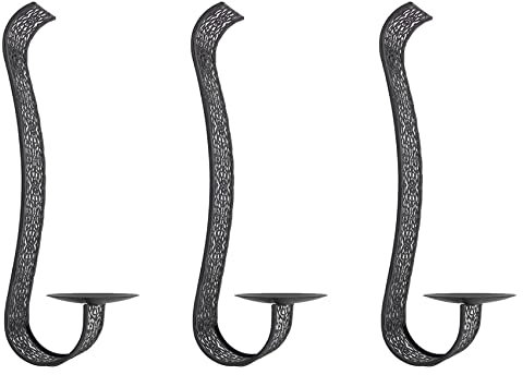 Lckiioy Lot de 3 bougeoirs muraux pour décoration de la pièce