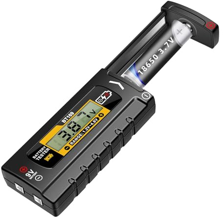 Probador de baterías para el hogar, Probador de baterías para baterías domésticas | Comprobadores de batería con pantalla digital,Comprobador de voltios pequeño de equipo eléctrico preciso para pilas