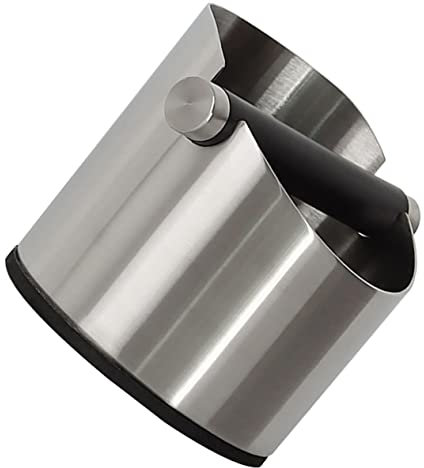 MOLUCKFU Espresso Abklopfbehälter Aus Edelstahl Für Kaffeesatz Praktisches Kaffeezubehör Für Küche Und Espressobar Kleiner Behälter Für Gebrauchten Kaffeesatz