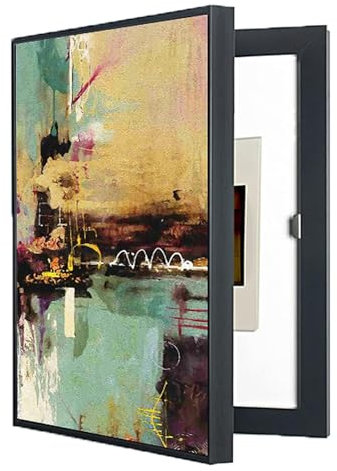 NIHUJALE Decorative painting of distribution box Decorative Electrical Box counter Detachable Electric Meter Box Distribution Box Safe Painting Hanging Decoration Hide Paintings,05,55x65cm