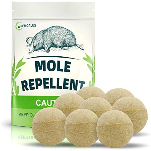 MIZUAQV Mole Repellent for Lawns, Gopher Repellent Outdoor, Vole Repeller, Better Than Ultrasonic Mole Deterrent 8 Pcs
