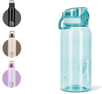 UZSPACE Borraccia sportiva per bambini, 600 ml, a prova di perdite, adatta agli acidi gassati, lavabile in lavastoviglie, con una sola mano, per ragazzi e ragazze, per scuola, università, attività