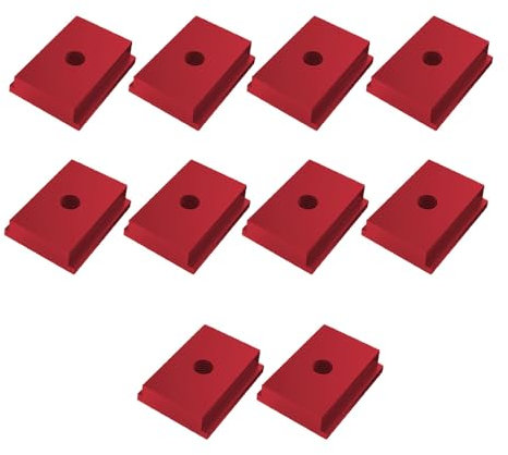 10PCS T Slot Nuts, M6 T-track Slider T-guide Sliding Nut, Aluminium Alloy Woodworking Tool [red]