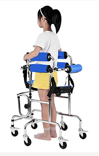 Déambulateur Cadre De Marche Pour Enfants Handicapés, Paralysie Cérébrale, 6 Roues, Hauteur Et Largeur Réglables, Aide À La Rééducation Auxiliaire Pour Handicapés
