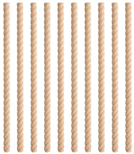 Moldura de madera decorativa, moldura de bobina de madera cortable, moldura de 10 piezas sin tratar para armario, chimenea, pared, puerta, espejo, muebles, armario, cómoda
