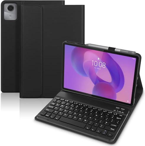 Funda Teclado para Lenovo Idea Tab 11 (TB336FU/TB336ZU) 11 Pulgadas 2025,Soporte para Lápiz y Teclado Recargable, [Español] Magnético Desmontable BluetoothTeclado para tablet lenovo idea 11 (Negro)