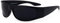 grinderPUNCH Super Dark Lens Black Sunglasses | Biker Style Rider | Wrap Around Frame (Matte Black)