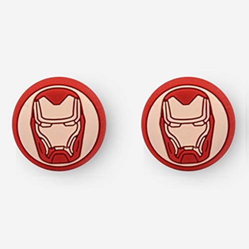 Silicone Analog Controller Grips Cap Thumb Stick Joystick Cover for PS4 PS3 Xbox 360 Xbox One Nitntend Switch Pro Wii u Controller Game Accessories (Iron Man)