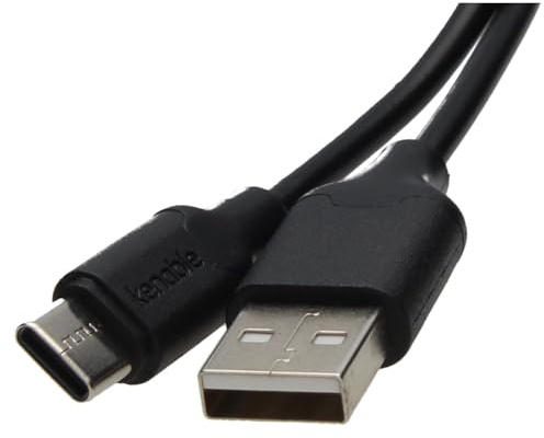 kenable USB-C snabbladdningskabel för mobiltelefon/spelkonsol laddningskabel USB-A till USB-C 3A snabbladdning och datasynkronisering 2 m [2 meter/2m] svart