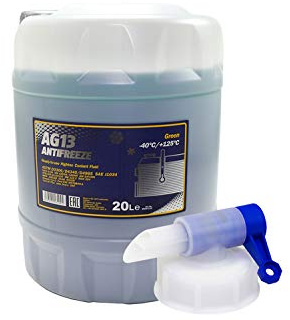 Antigel de radiateur MANNOL Hightec Antifreeze -40°C 20 litres vert, y compris vanne de vidange