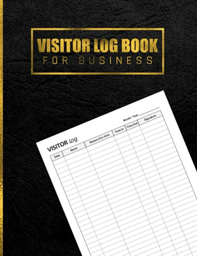 Visitor Log Book For Business: Sign In & Out For Business - A4 - Beautiful Glossy Finish Cover Design - Visitors Book Sign In And Out For Small & Large Business - ( Health & Safety )