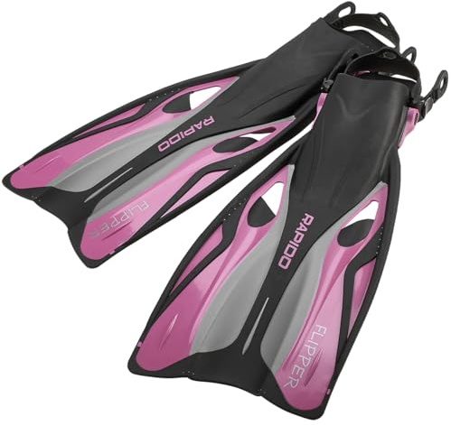 Rapido Flipper Open Heel Fins - Pink, Small/Medium