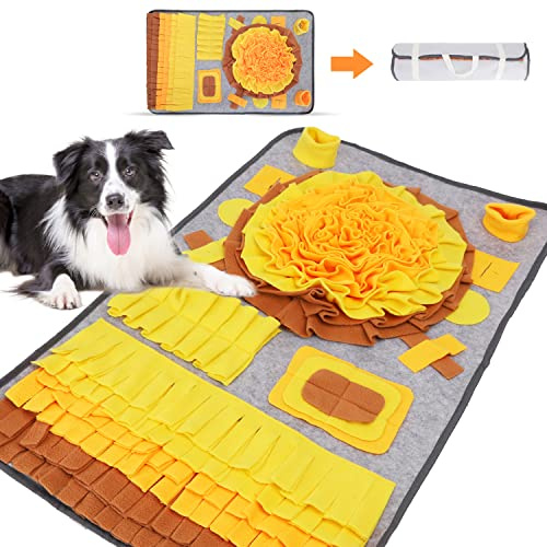 Nobleza Snuffle Mat for Dog Large Dog Snuffle Mat for Puppies Pet Sniffing Feeding Mat Interactive Pet Toy Puppy Puzzle Toy Puppy Foraging Mat for Boredom Encourages Natural Foraging Skills