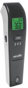 Microlife - Termometro Frontale Senza Contatto NC 150 BT - Connesso Bluetooth, Clinicamente, Allarme Febbre, Guida Luminosa, 3 Modalità Corpo/Oggetto/Ambiente