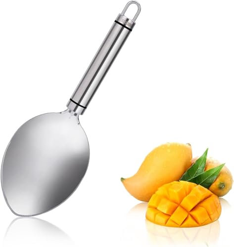 Silver Mango Slicer, Mango Cutter Tool Watermelon Cutter Slicer Tool, Mango Prep Tool, Mango Cutter Divider Corer, Stainless Steel Watermelon Peeler Kiwi Cutting Tools, Corers and Pitters