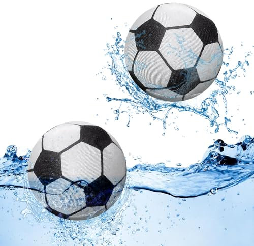 Udbrud 2 Stück Springender Wasserball, 7CM Antistressball, Mini Fußball, Wasser Flummi Springender Ball Strandball Wasserspringball Schwimmball Spielzeug Beachball für Schwimmbad Outdoor-Aktivitäten