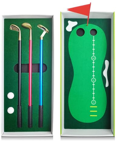 Golf Desktop-Spiel, Golf Set - Lustiges Goldspiel mit Minibällen und Putting Green | Golfschläger-Spielset für Golfbegeisterte, Golfer, Vater, Ehemann, Kollegen