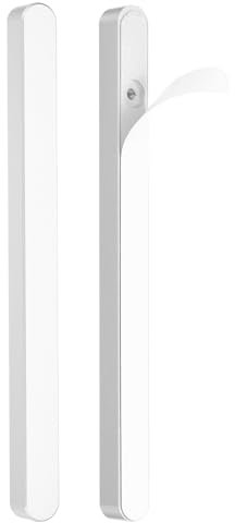 sourcing map 7 Stick on Glass Shower Door Handles, 2pcs Aluminum Alloy Bar Shower Door Pull Handles, Sliding Door Knob, Self-Adhesive Fixing Barn Pocket Door Solid Handles Silver Tone