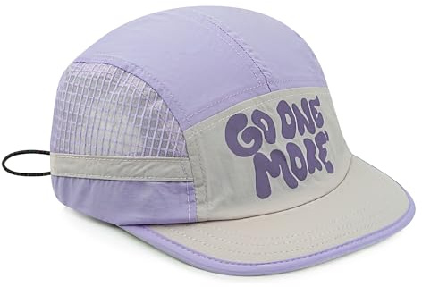 Clakllie Quick Dry 5 Panel Running Hat Breathable Mesh Hat Short Peak Hats Short Brim Baseball Cap Sport Cap,BSSD2504-Purple