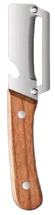 Pelador de Verduras - Pelador de Alimentos con Abrebotellas y Mango de Madera - Rebanadora Ergonómica | para Cocina Casera Verduras Frutas Tomates Patatas Zanahorias