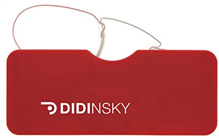 DIDINSKY Louvre kantlösa läsglasögon speglade i retrostil, röd, +1,0