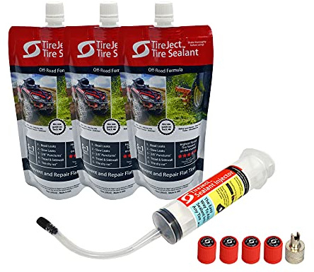TireJect Kit de protección de Llantas Planas Todoterreno con inyector de sellador