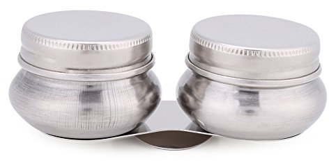 Lösungsmittelbecher, Edelstahl Großer Doppelpalettenbecher Ölfarbe Megilp Terpentin Lösungsmittelbehälter mit Deckel