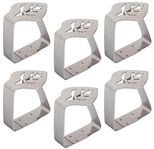 6 Pack Outdoor Tablecloth Clips for Thick Tables & Thin Tables - Stainless Steel Tablecloth Holders Clips for Outdoor & Indoor Tables, Table Cover Clips for Picnics,Parties,Weddings,Dinners,Schools