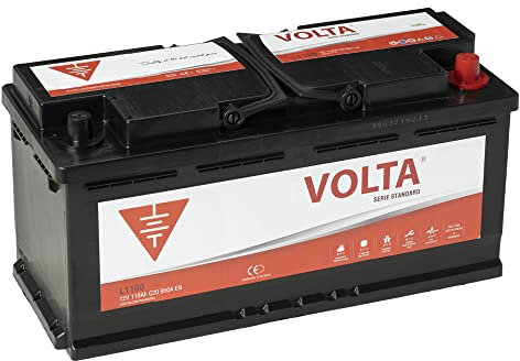 Bateria de Coche Standard 110Ah 950A - Borne +Dcha - Medidas Largo 393 x Ancho 175 x Alto 190 mm con 2 años de Garantía - Fabricación Europea.