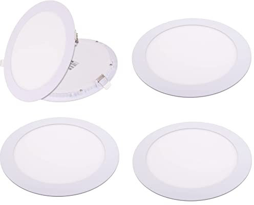 styriaLUX 4 Stück 12w LED Einbau Unterputz Panel Leuchten Trockenbau rund warmweiss 3000k