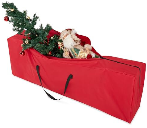 Christmas Tree Storage Bag - Zipped Christmas Storage Tree Bag with Carrying Handles Tidy Storage Solution Various Sizes (Red 160 cm)