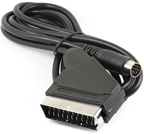 risingsaplings RGB Scart AV Cable for Sega Saturn SS, About 6ft Long,10pins Plug