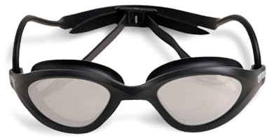 ARENA Occhialini da nuoto unisex a specchio 365 per nuotatori fitness, comodi, anti-appannamento, design a tenuta stagna, per uomini e donne, argento, grigio, nero