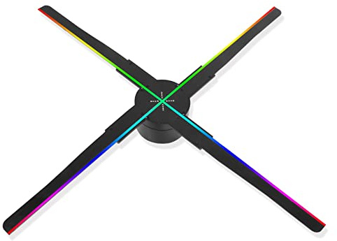 3D hologram fläkt, 20,6 tum 3D hologram projektor reklamdisplay 3D-projektor, holografisk fläkt Spinner