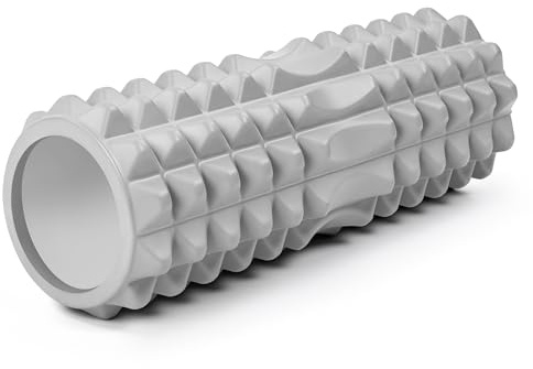 Rodillo de Espuma para Masajes Musculares | Foam Roller Texturizado para Espalda, Piernas y Yoga | Liberación Miofascial y Estiramiento |Ideal Post Entrenamiento | Alta Densidad 12x33cm