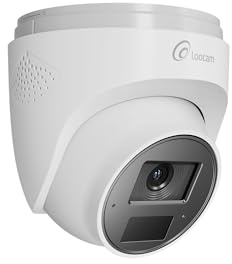Loocam Telecamera di Sorveglianza Aggiuntiva PoE 4K per Esterno, Rilevamento AI di Persone, Visione Notturna, Telecamera a Cupola per Interno/Esterno SOLAMENTE COMPATIBILE con Sistema NVR PoE 4K