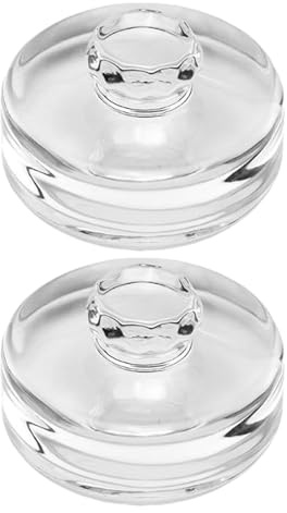 MAGICLULU 2 St Mason Jar Fermentation Weights i Glas med Greppvänliga Handtag Tunga Burkvikter för Hemgjord Inläggning och Fermentering Passar Breda Öppningar Lufttät Design för Syrning