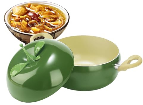 Pruojhw Faitout avec couvercle et marmite en forme de fruit | Cocotte avec couvercle | Pour la cuisine, les plaques à induction, les plaques de cuisson, les rôtis, les spaghettis, la soupe