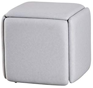 Reposapiés apilable 5 en 1 con ruedas, cubo de asiento y combinación de sofá, reposapiés multifuncional para sala de estar y uso doméstico