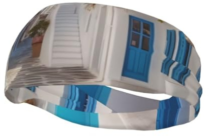Greece Bandeau de sport de rue pour homme et femme - Extensible et antidérapant - Pour cyclisme, randonnée, yoga, hockey sur glace