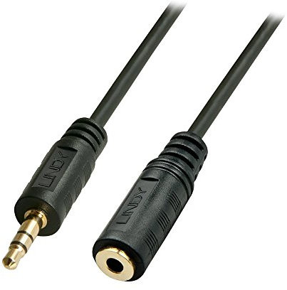 LINDY 35654 Premium Audio-Verlängerungskabel, 3,5mm Stereo-Klinkenstecker/-buchse, 5m