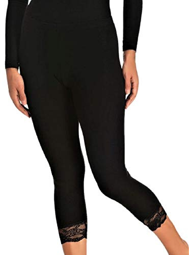 Jadea. - Leggings Donna Modello Capri in Pizzo 4319