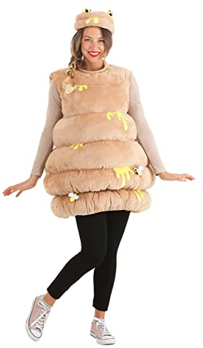 Bustling Beehive Fancy Dress Costume for Adults, Women's Beige Beehive with Honey Accents Halloween Fancy Dress Costume Medium