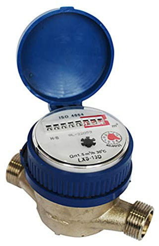 WANGCL 15mm 1/5.1 cm Wasserzähler Garten mit Montagezubehör und Schutzhülle Haushalt Kaltwasserzähler, Blau, Kunststoff, Wasser abweisend, STORAGE_COVER, Wasserzähler-Schutzhülle