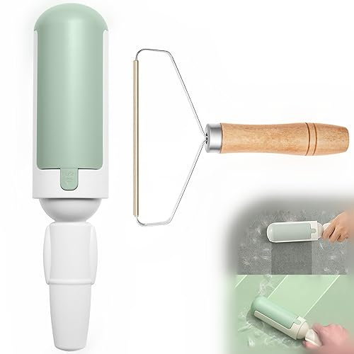 JETOP Reusable Pet Hair Remover Roller, Brush and Carpet Tool, Sticky Lint Rollers Cat Dog, Fur Carpets, Couch, Furniture Laundry, Silver (QKJC2007B001UK)