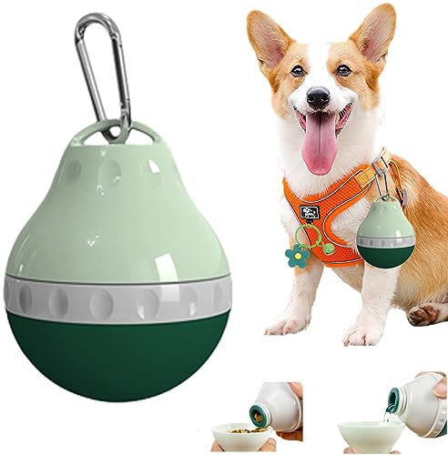 Borraccia da viaggio per cani, ciotola staccabile a prova di perdite, portatile, corpo in silicone pieghevole, adatta per piccoli animali domestici