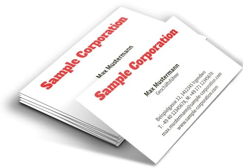 Visitenkarten, professionelle prinux-Qualität, 400g-Karton, mit Wunschtext - Text, Schriftart und Farben sofort online anpassen (150)