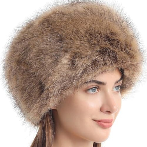 CLSSLVVBN Gorro de Nieve de Invierno a Prueba de arañazos con Textura de Gama, Amplia aplicación, Gorros con Pelo de Pelo Esponjoso, artesanía Exquisita para Diario, Caqui